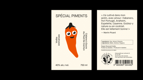 Vodka Spécial Piments - Labels Vodka Spécial Piments - Labels
